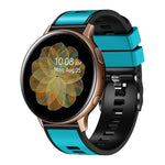 Plain Weave Two-color Silicone Watch Band, For Samsung Galaxy Watch 5 40mm / 44mm