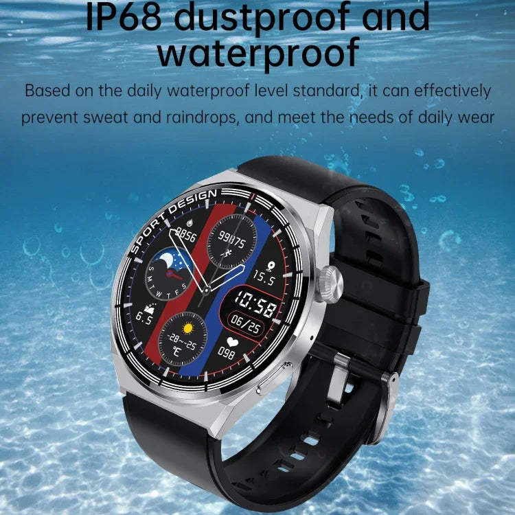 Đồng hồ thông minh MD3MAX màn hình tròn TPU 1.39 inch Hỗ trợ theo dõi nhịp tim / oxy trong máu, Dây TPU