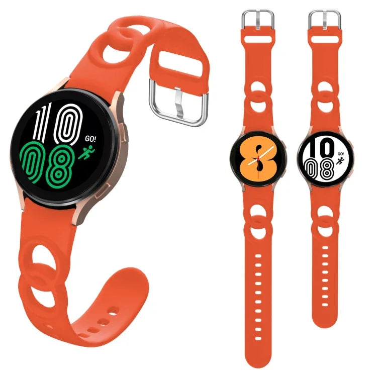 Dây đồng hồ silicone vòng đôi rỗng, cho Samsung Galaxy Watch 5 40mm / 44mm