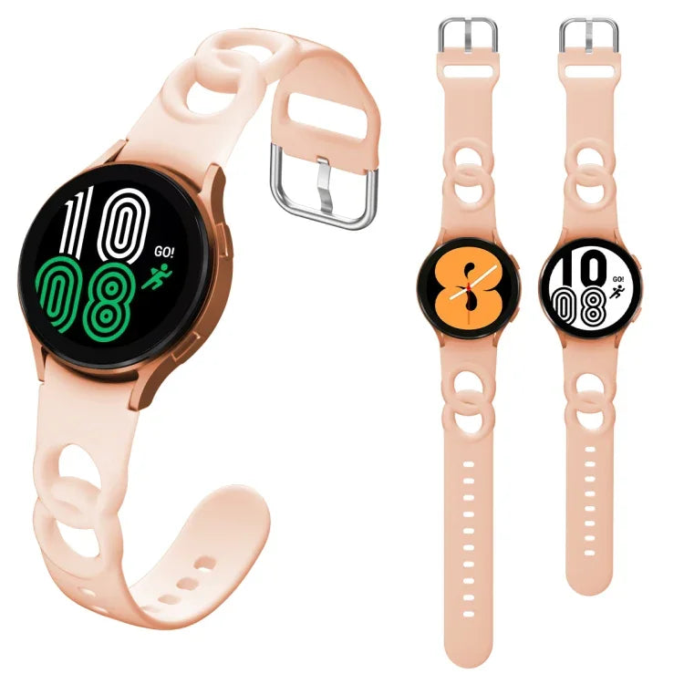 Dây đồng hồ silicone vòng đôi rỗng, cho Samsung Galaxy Watch 5 40mm / 44mm