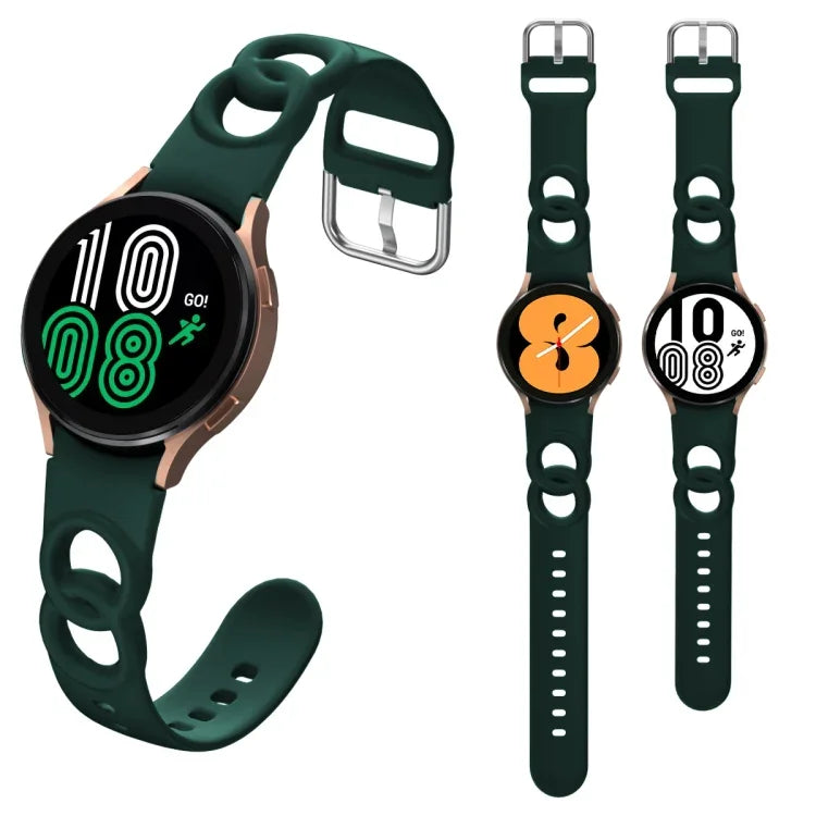 Dây đồng hồ silicone vòng đôi rỗng, cho Samsung Galaxy Watch 5 40mm / 44mm