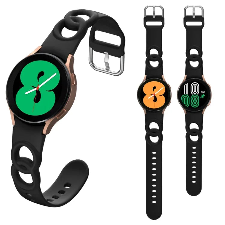 Dây đồng hồ silicone vòng đôi rỗng, cho Samsung Galaxy Watch 5 40mm / 44mm