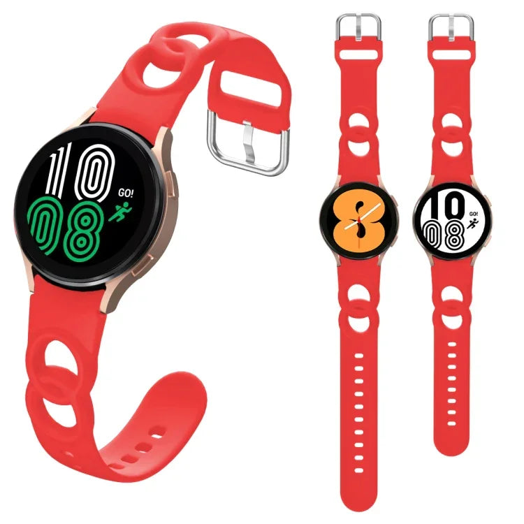 Dây đồng hồ silicone vòng đôi rỗng, cho Samsung Galaxy Watch 5 40mm / 44mm