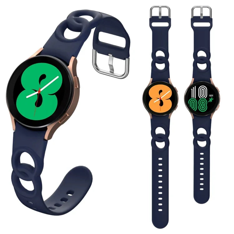 Dây đồng hồ silicone vòng đôi rỗng, cho Samsung Galaxy Watch 5 40mm / 44mm