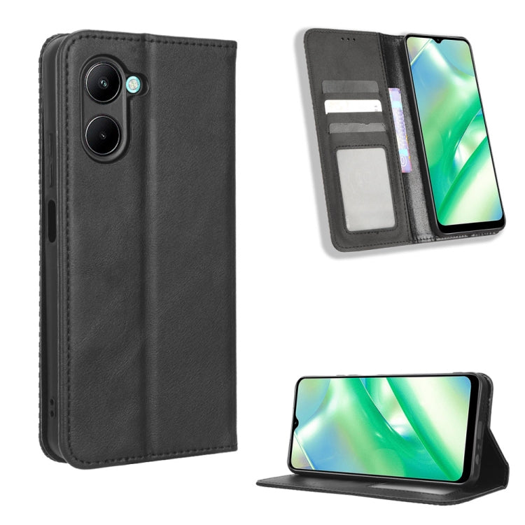 Magnetic Buckle Retro Texture Leather Phone Case, For Realme C33 4G, For T-Mobile Revvl 6 5G, For T-Mobile REVVL 6 Pro 5G, For vivo V25 5G /  X80 Lite, For vivo V25 Pro / S15 Pro, For vivo Y35 4G / Y22s 4G / Y22 4G 2022, For Wiko Power U20 / U10       ...