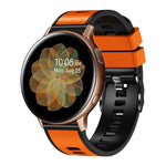 Dây đồng hồ silicone dệt trơn hai màu, cho Samsung Galaxy Watch 5 Pro 45mm