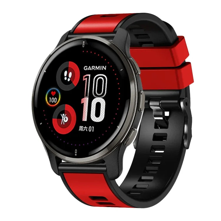 Dây đồng hồ silicone dệt trơn hai màu, cho Samsung Galaxy Watch 5 Pro 45mm