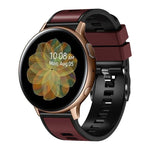 Dây đồng hồ silicone dệt trơn hai màu, cho Samsung Galaxy Watch 5 Pro 45mm