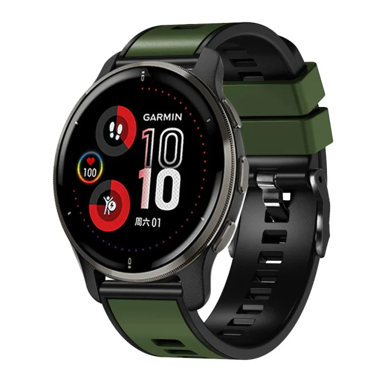 Dây đồng hồ silicone dệt trơn hai màu, cho Samsung Galaxy Watch 5 Pro 45mm