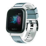 Dây đồng hồ silicone dệt trơn hai màu, cho Samsung Galaxy Watch 5 Pro 45mm