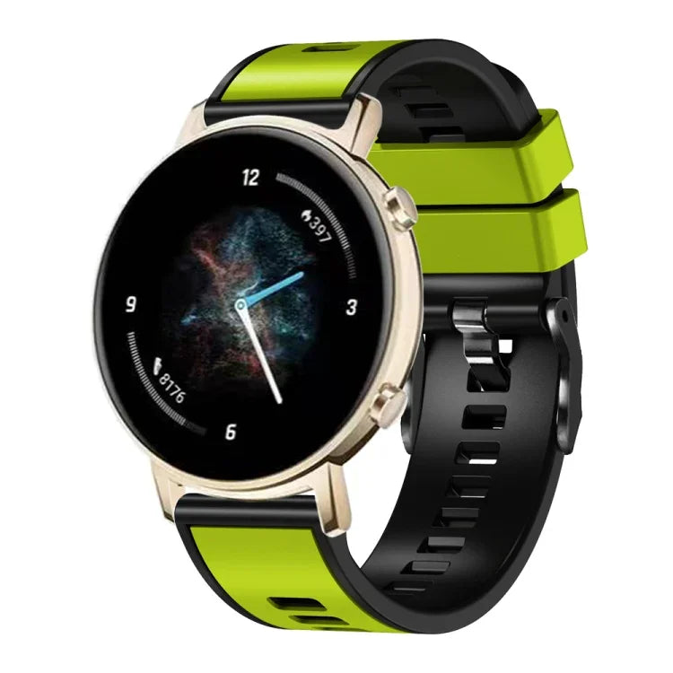 Dây đồng hồ silicone dệt trơn hai màu, cho Samsung Galaxy Watch 5 Pro 45mm