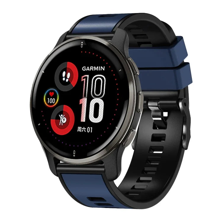 Dây đồng hồ silicone dệt trơn hai màu, cho Samsung Galaxy Watch 5 Pro 45mm