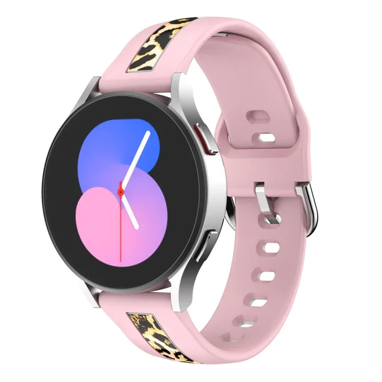 Dây đồng hồ silicone in vân dọc, cho Samsung Galaxy Watch 5 40mm / 44mm, cho Samsung Galaxy Watch 5 Pro 45mm