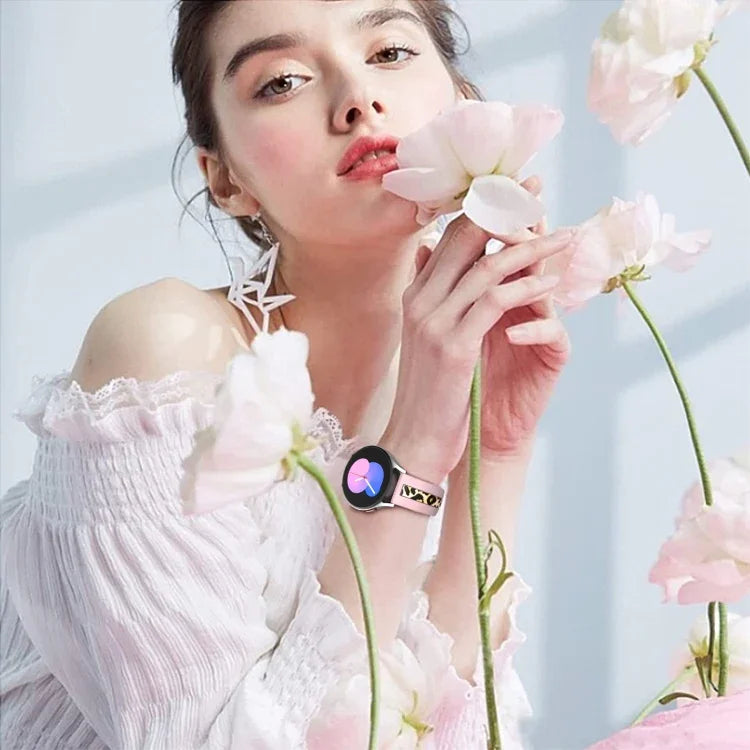 Dây đồng hồ silicone in vân dọc, cho Samsung Galaxy Watch 5 40mm / 44mm, cho Samsung Galaxy Watch 5 Pro 45mm