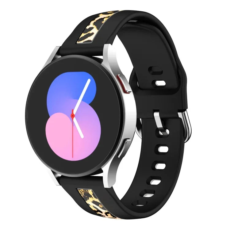 Dây đồng hồ silicone in vân dọc, cho Samsung Galaxy Watch 5 40mm / 44mm, cho Samsung Galaxy Watch 5 Pro 45mm