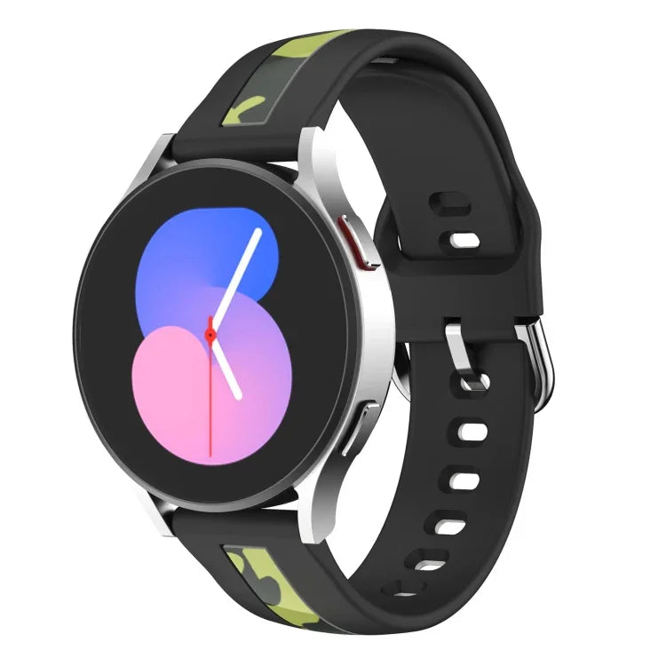 Dây đồng hồ silicone in vân dọc, cho Samsung Galaxy Watch 5 40mm / 44mm, cho Samsung Galaxy Watch 5 Pro 45mm
