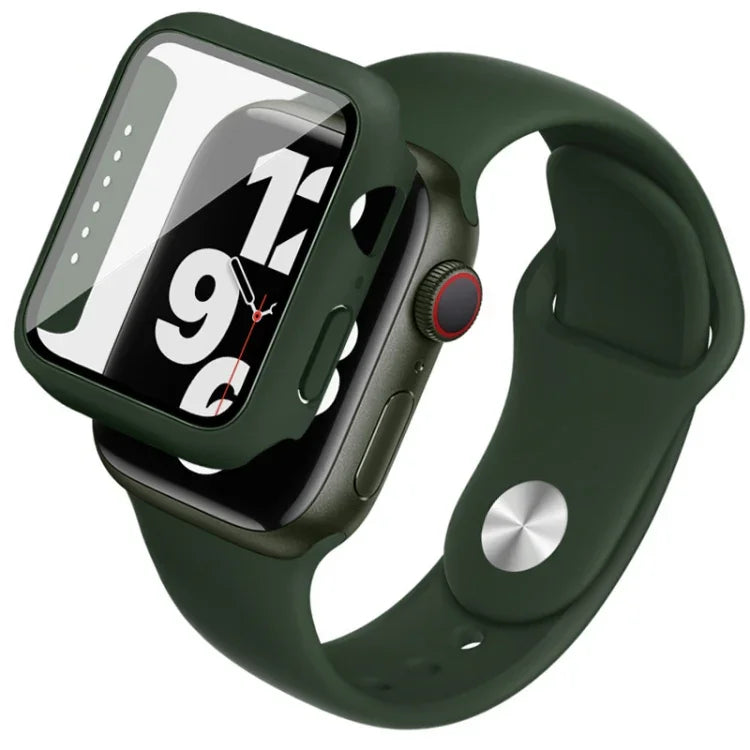 Dây đồng hồ silicone imak khung PC kèm kính cường lực, dành cho Apple Watch SE 2022 40mm, dành cho Apple Watch SE 2022 44mm