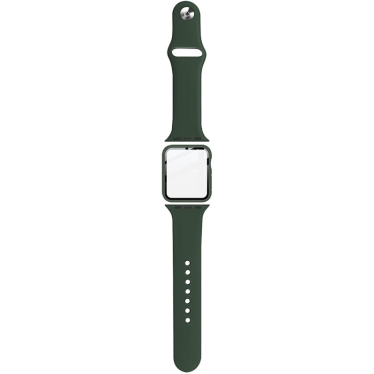 Dây đồng hồ silicone imak khung PC kèm kính cường lực, dành cho Apple Watch SE 2022 40mm, dành cho Apple Watch SE 2022 44mm