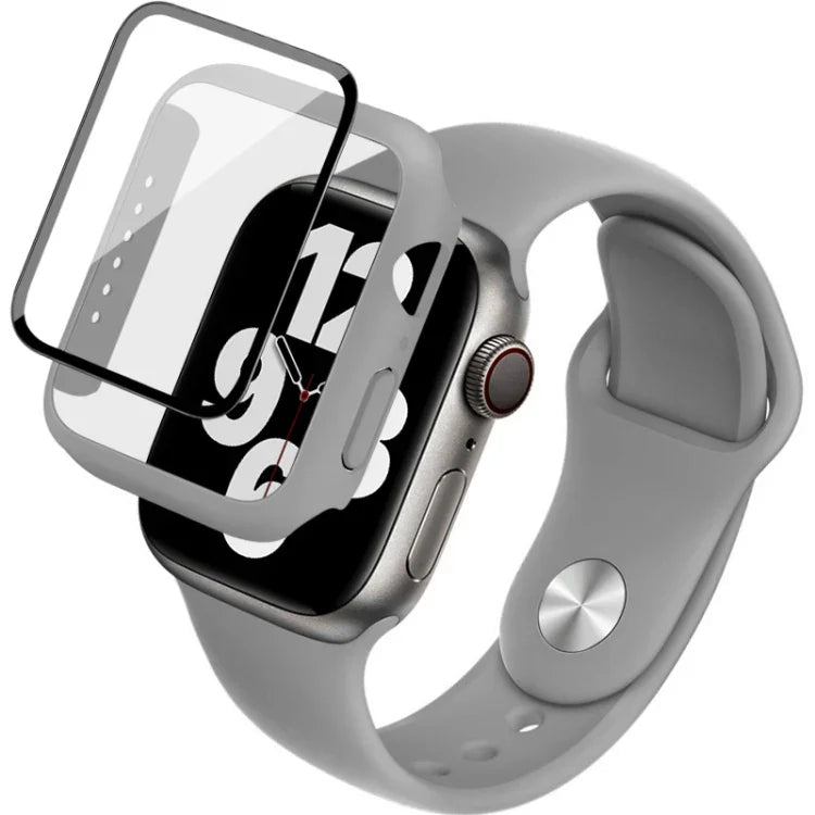 Dây đồng hồ silicone imak khung PC kèm kính cường lực, dành cho Apple Watch SE 2022 40mm, dành cho Apple Watch SE 2022 44mm