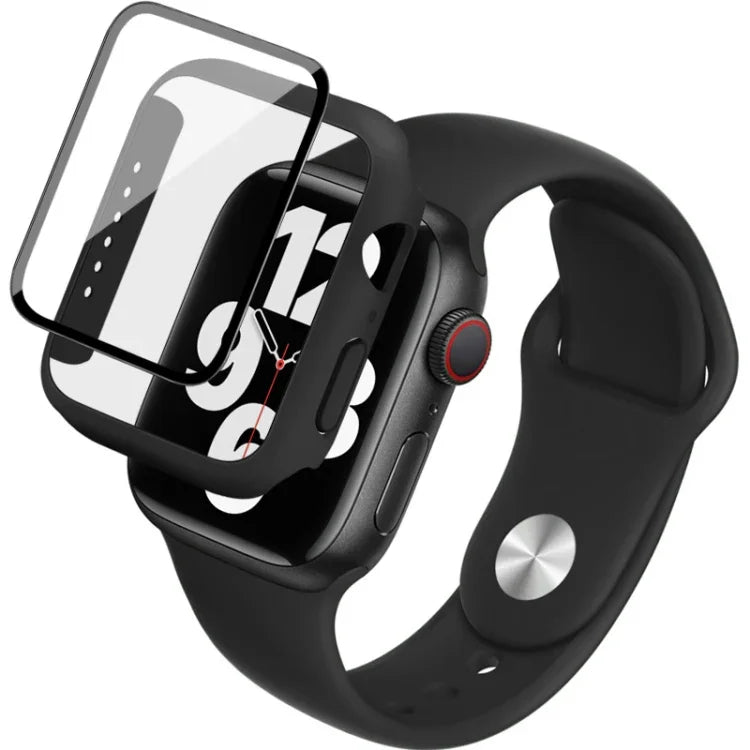 Dây đồng hồ silicone imak khung PC kèm kính cường lực, dành cho Apple Watch SE 2022 40mm, dành cho Apple Watch SE 2022 44mm