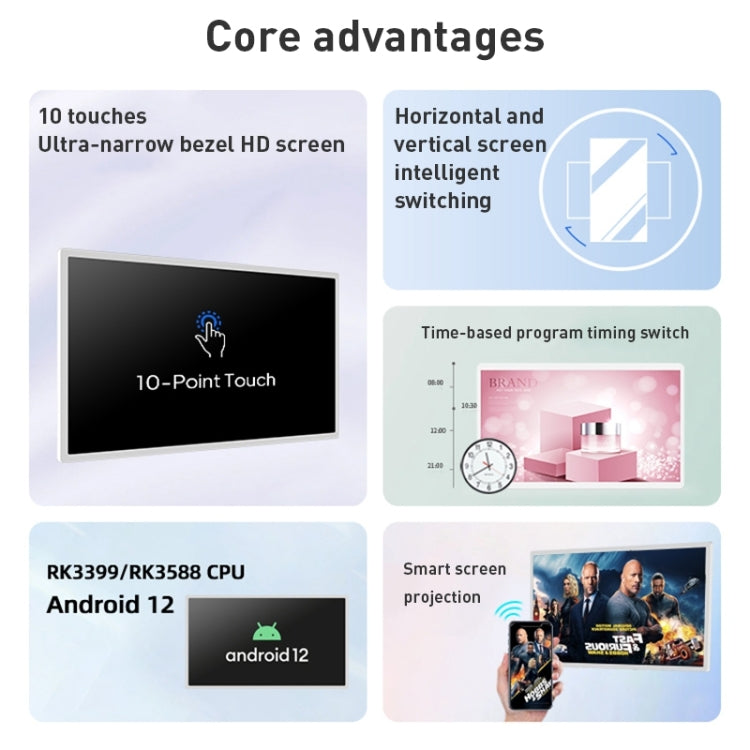 Máy quảng cáo màn hình IPS 32 inch HSD3293T Android 12, RK3399 4GB+32GB