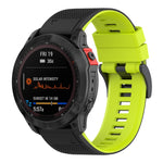 Two-color Silicone Watch Band, For Garmin Fenix 7, For Garmin Fenix 7X