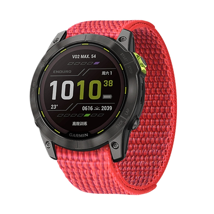 Hook And Loop Fastener Nylon Watch Band, For Garmin Fenix 7, For Garmin Fenix 7X