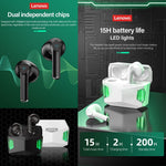 Tai nghe chơi game thể thao Bluetooth không dây chống nước giảm ồn Lenovo GM5 TWS kèm mic, GM5