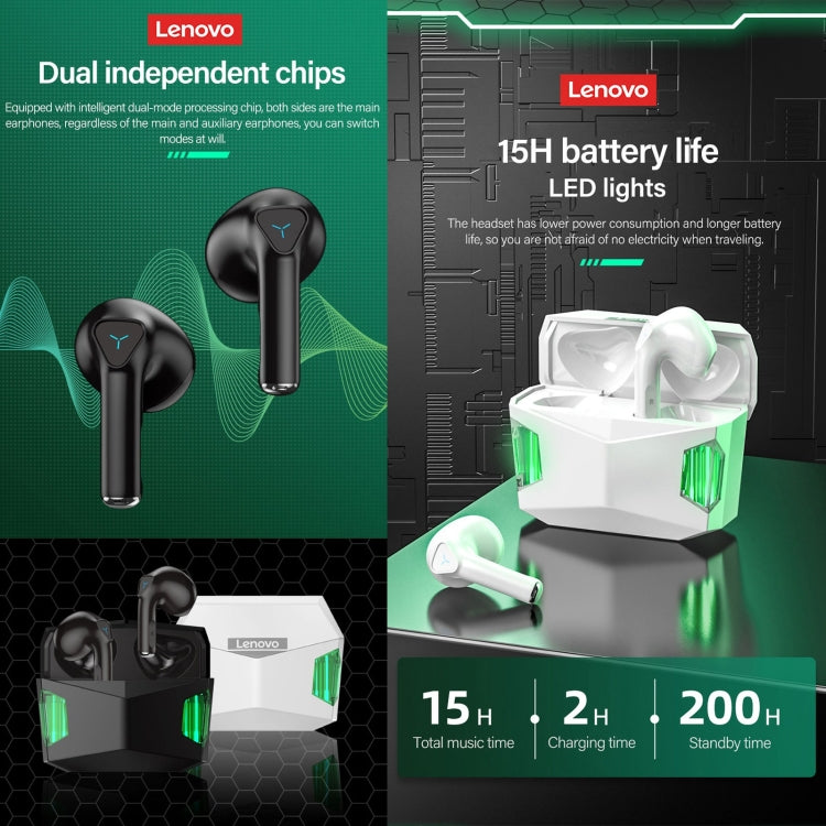 Tai nghe chơi game thể thao Bluetooth không dây chống nước giảm ồn Lenovo GM5 TWS kèm mic, GM5