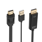 Cáp chuyển đổi HDMI sang USB+DisplayPort kèm nguồn, chiều dài: 1.8m, 180cm