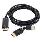 Cáp chuyển đổi HDMI sang USB+DisplayPort kèm nguồn, chiều dài: 1.8m, 180cm