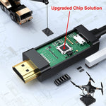Cáp chuyển đổi HDMI sang USB+DisplayPort kèm nguồn, chiều dài: 1.8m, 180cm