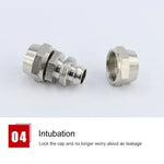 Bộ 2 đầu nối nhanh thẳng khí nén ống đồng mạ niken LAIZE PM-4, PM-4 (2 cái), PM-6 (2 cái), PM-8 (2 cái), PM-10 (2 cái), PM-12, PM-14, PM-16