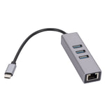 Bộ chuyển đổi HUB SL-030 USB-C / Type-C sang Gigabit Ethernet RJ45 & 3 cổng USB 3.0, USB-C / Type-C sang RJ45 & 3 cổng USB