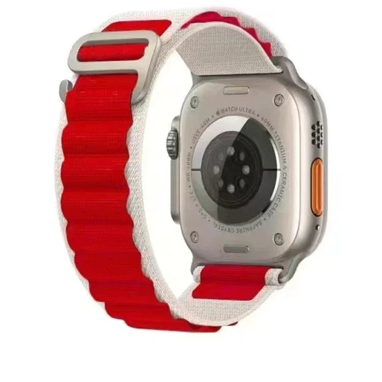 Dây đồng hồ nylon hai màu thoáng khí cho Apple Watch, Ultra 49mm / Series 8&7 45mm / SE 2&6&SE&5&4 44mm / 3&2&1 42mm, Series 8&7 41mm / SE 2&6&SE&5&4 40mm / 3&2&1 38mm