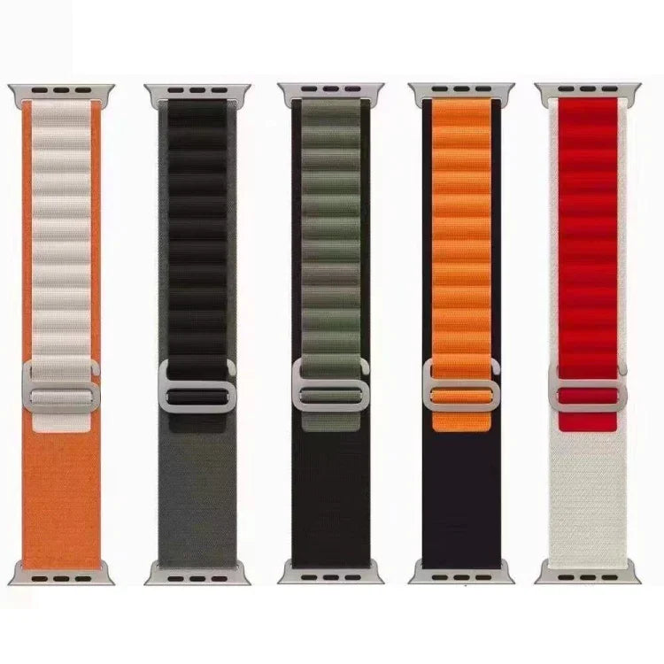 Dây đồng hồ nylon hai màu thoáng khí cho Apple Watch, Ultra 49mm / Series 8&7 45mm / SE 2&6&SE&5&4 44mm / 3&2&1 42mm, Series 8&7 41mm / SE 2&6&SE&5&4 40mm / 3&2&1 38mm