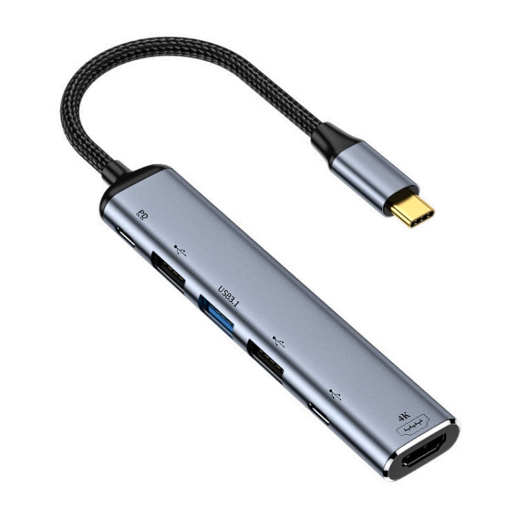Bộ chuyển đổi đa năng 6 trong 1 USB-C/Type-C sang HDMI+USB 3.1+USB 2.0 đôi+USB-C đôi Y004, Y004