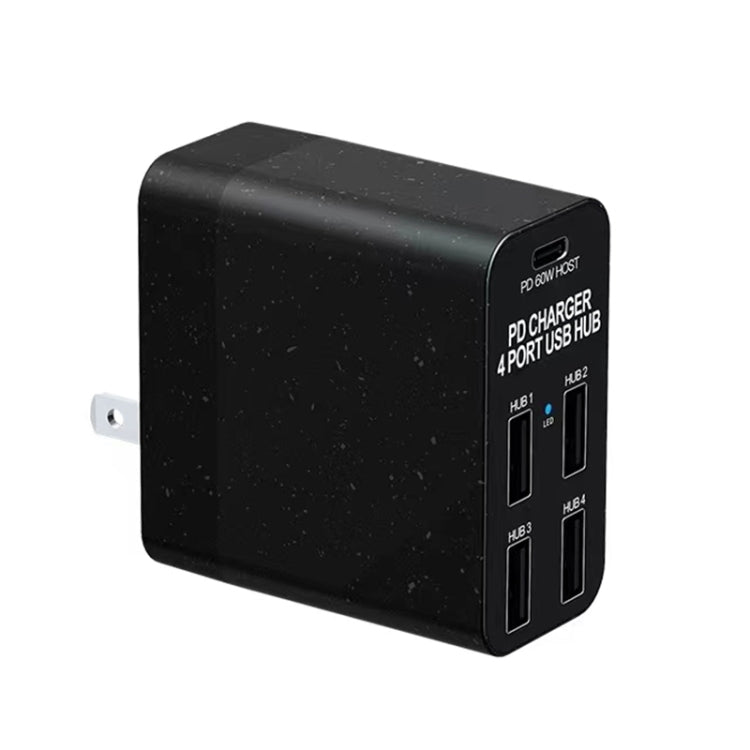 Sạc PD USB-C / Type-C 65W X83 + 4 cổng USB HUB, phích cắm Mỹ