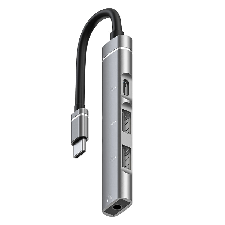 Trạm kết nối HUB USB-C / Type-C sang 3.5mm + 2 USB + Type-C