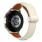 Dây đồng hồ da thật khóa gập, dành cho Samsung Galaxy Watch 5