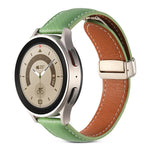 Dây đồng hồ da thật khóa gập, dành cho Samsung Galaxy Watch 5