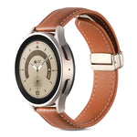 Dây đồng hồ da thật khóa gập, dành cho Samsung Galaxy Watch 5