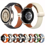 Dây đồng hồ da thật khóa gập, dành cho Samsung Galaxy Watch 5