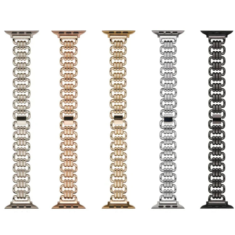 Dây đồng hồ kim loại U-chain, Dành cho Apple Watch Ultra 49mm / Series 8&7 45mm / SE 2&6&SE&5&4 44mm / 3&2&1 42mm, Dành cho Apple Watch Series 8&7 41mm / SE 2&6&SE&5&4 40mm / 3&2&1 38mm
