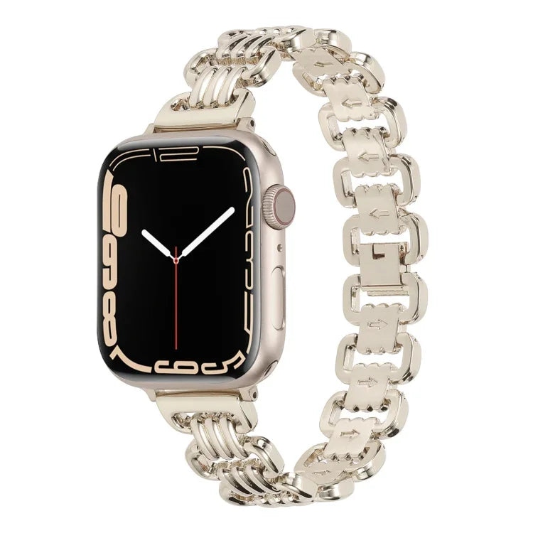 Dây đồng hồ kim loại U-chain, Dành cho Apple Watch Ultra 49mm / Series 8&7 45mm / SE 2&6&SE&5&4 44mm / 3&2&1 42mm, Dành cho Apple Watch Series 8&7 41mm / SE 2&6&SE&5&4 40mm / 3&2&1 38mm