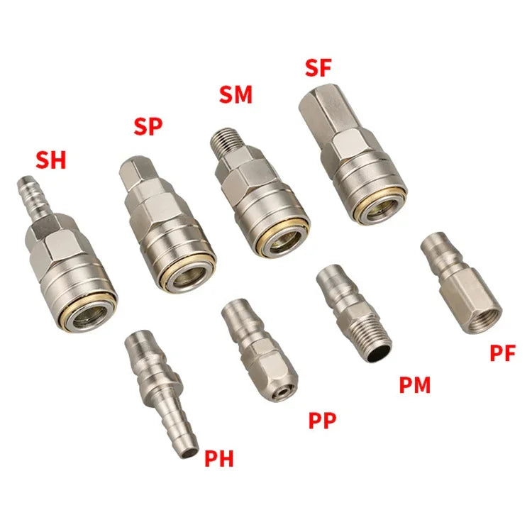 10 chiếc đầu nối nhanh khí nén loại C tự khóa, PF-20, PH-20, PM-20, PP-20, SF-20, SH-20, SM-20, SP-20, PF-30, PH-30, PM-30, PP-30, SF-30, SH-30, SM-30, SP-30, PF-40, PH-40, PM-40, PP-40, SF-40, SH-40, SM-40, SP-40, SF+PF-20, SF+PF-30, SF+PF-...