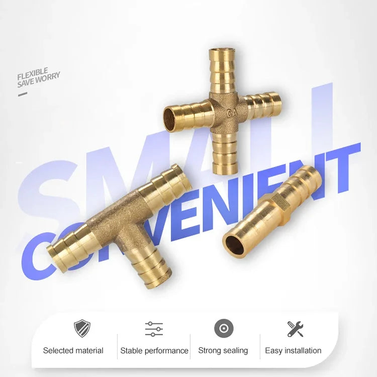 LAIZE 2 chiếc bộ phận khí nén ba chiều loại Y hình tháp, kích thước: 12mm, 6mm, 8mm, 10mm, 12mm