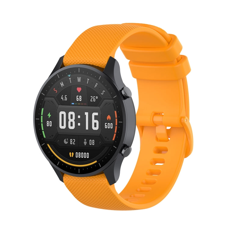 For Xiaomi Watch Color 22mm Small Plaid Texture Silicone Wrist Strap Watchband, 22mm