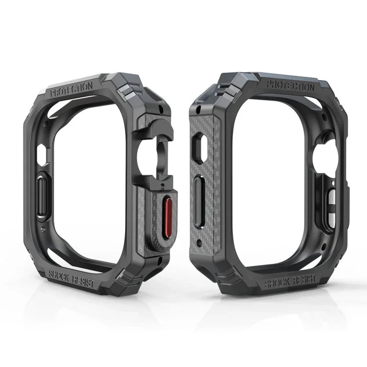 Ốp chống sốc sợi carbon TPU + PC cho Apple Watch, Ultra 3 / 2 / 1 49mm