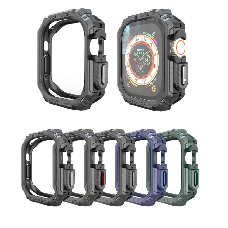 Ốp chống sốc sợi carbon TPU + PC cho Apple Watch, Ultra 3 / 2 / 1 49mm